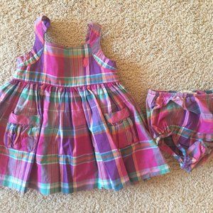 Ralph Lauren Plaid dress-size 3 month